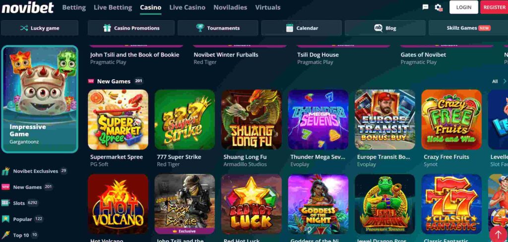 Novibet Casino slots