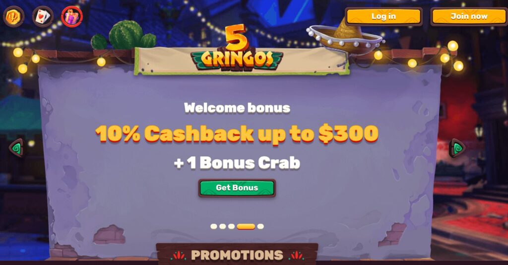 5Gringos Casino bonus