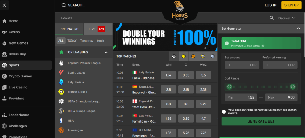 Horus Casino sportsbook