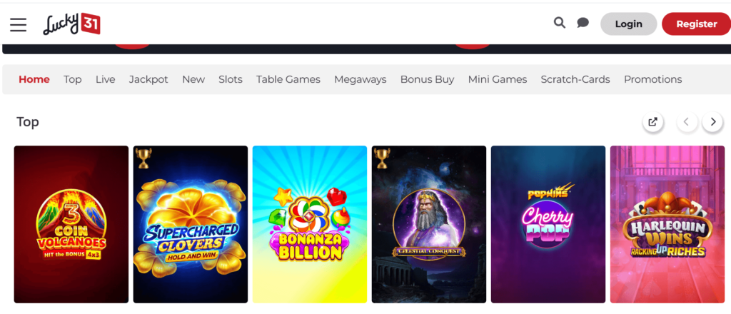 Lucky31 casino games