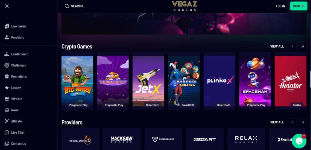 Vegaz Casino design