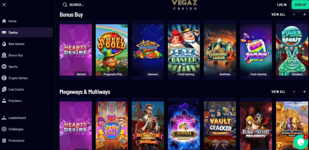 Vegaz Casino slots