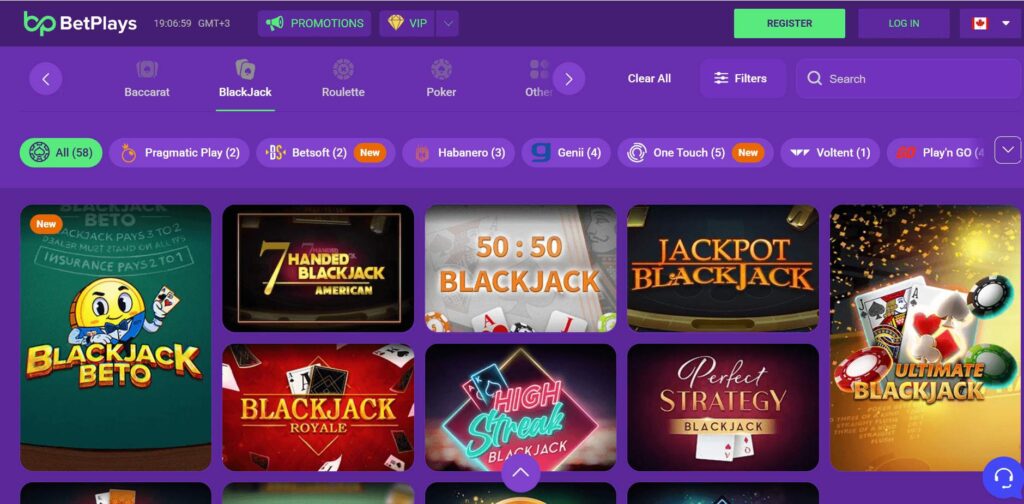 BetPlays Casino table games