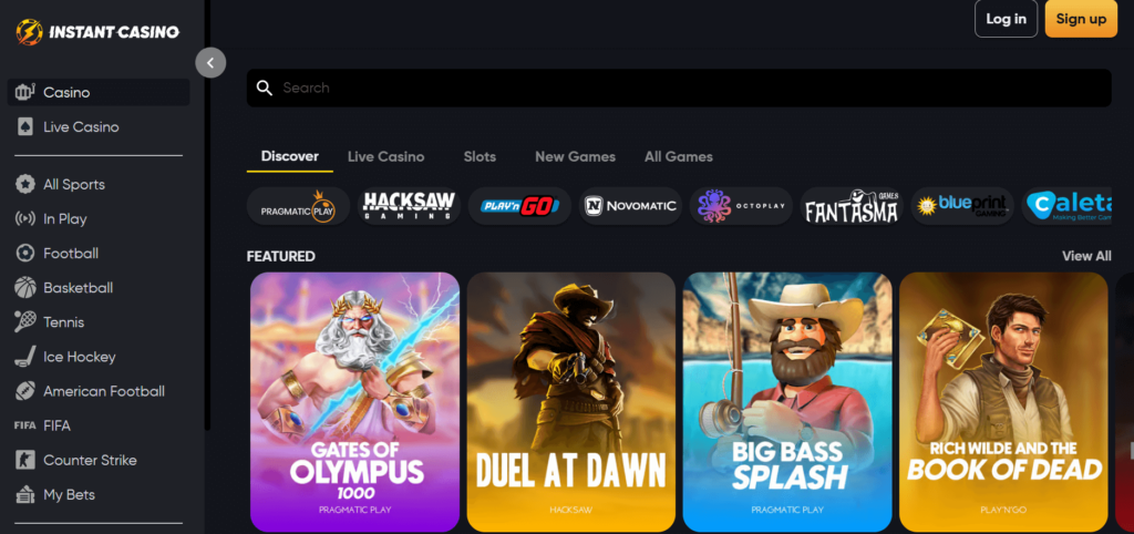 Instant Casino games