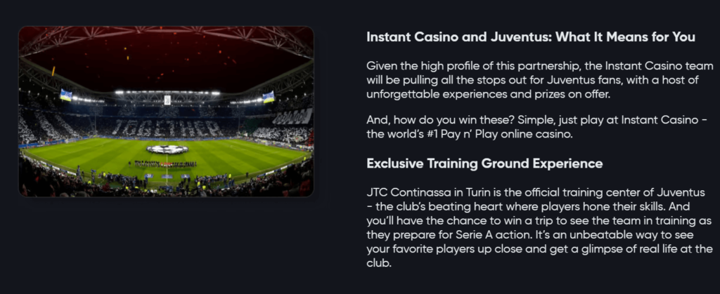 Instant Casino Juventus