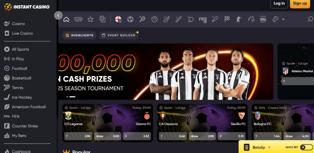 Instant Casino sportsbook