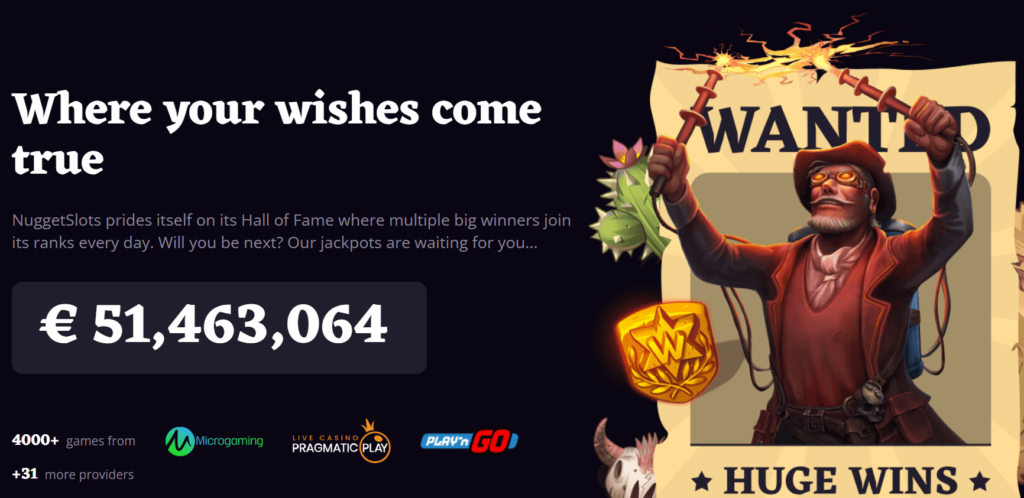 NuggetSlots Casino design
